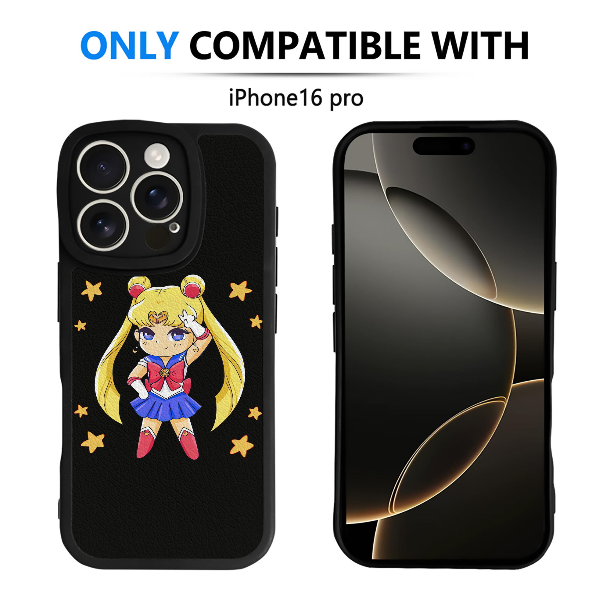 （画像用） 美少女戦士セーラームーン 月野 うさぎ つきの うさぎ Sailor Moon Tsukino Usagi 【iPhone 16シリーズ対応】シリコンスマホケース（レザー調） 材質：シリコン